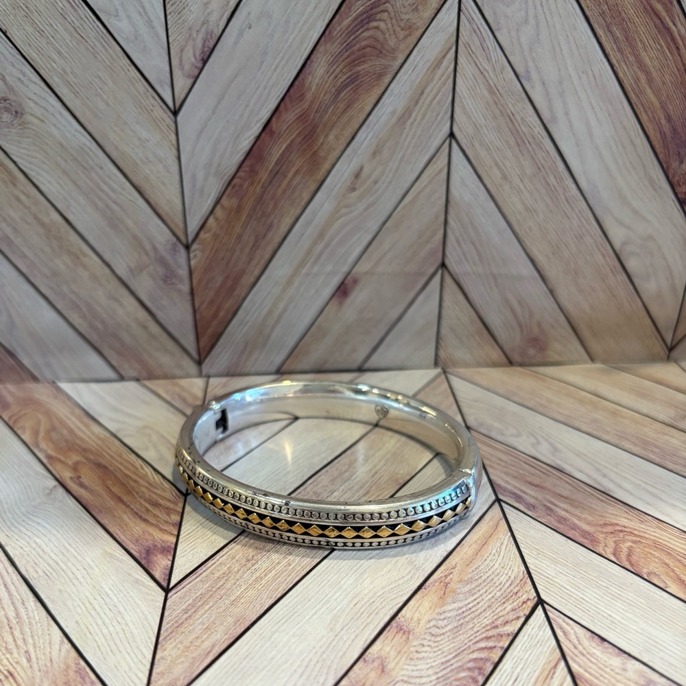 Brighton Silver & Gold Tones Bangle Bracelet